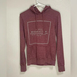 Cotton On Men’s Burgundy Hooded Sweatshirt SMALL